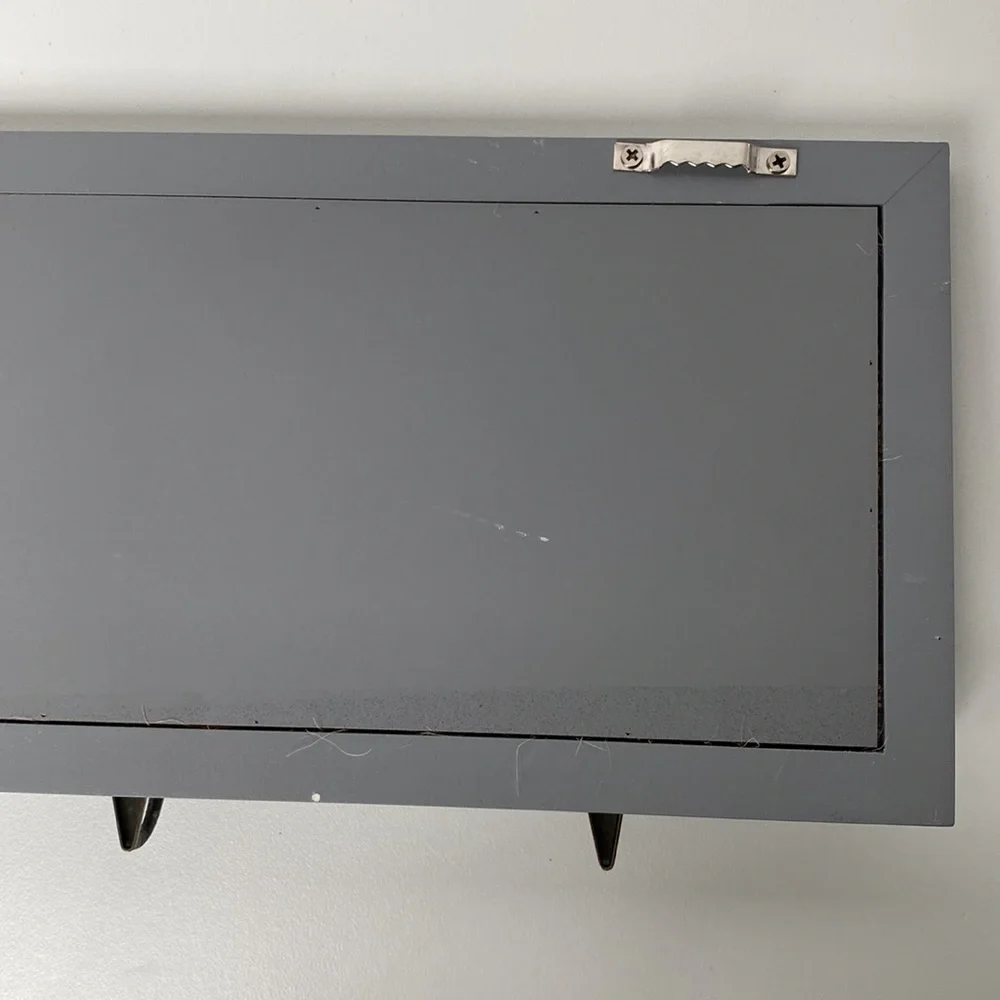 Decorative Gray Key Sign with Hooks